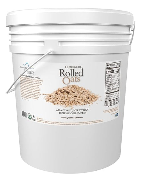 Mountain High Organics - Certified Organic Rolled Oats 6 Gallon/23lb Bucket