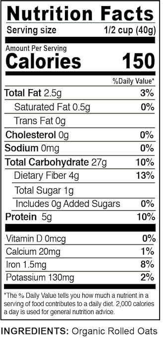 Mountain High Organics - Certified Organic Rolled Oats 6 Gallon/23lb Bucket