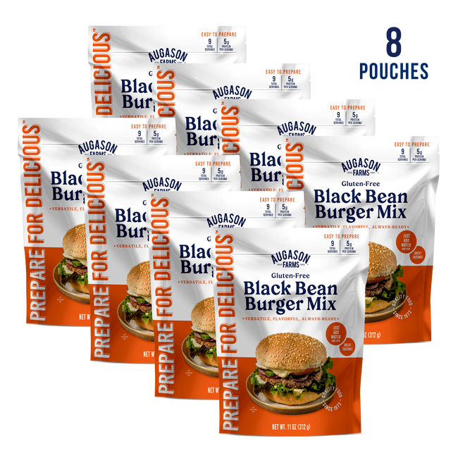 Gluten Free Black Bean Burger Mix Pouch, 9 Servings