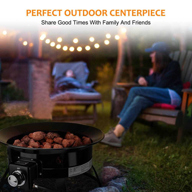 Camplux Propane Fire Pit Camping Fire Bowl for Cozy Outdoor Gatherings