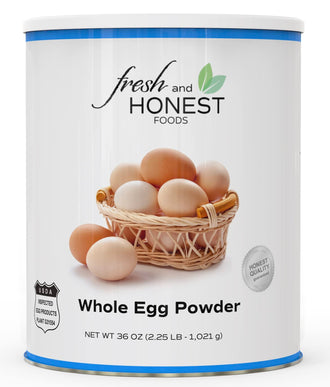 Fresh and Honest Foods Dehydrated Whole Eggs 40oz - #10 Can (94 Servings)