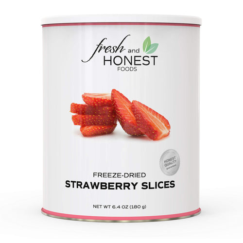 Fresh and Honest Foods 100% All-Natural Freeze-Dried Strawberries #10 Can - 45 Servings