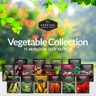 Survival Garden Seeds Vegetable Garden Collection 15 Heirloom Vegetables Seed Varieties