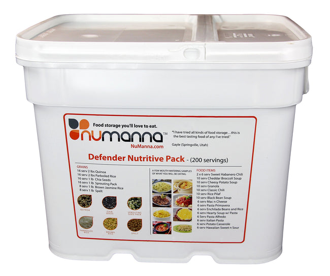 NuManna - 204 Meal Emergency Survival Food Storage Kit