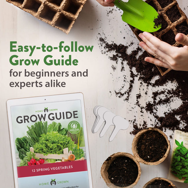 Home Grown Brand, Heirloom Seeds, Spring Vegetables 12 Variety Pack