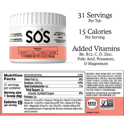 SOS Hydration - Guava - 31 Servings
