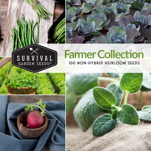 Survival Garden Seeds Farmer Seed Vault - 100 Seed Varieties