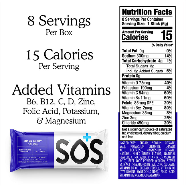 SOS Hydration - Mixed Berry - 8 Servings