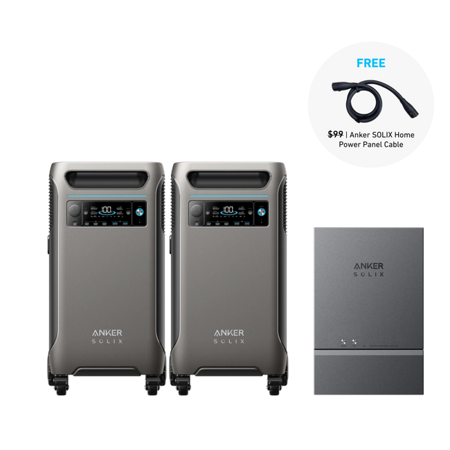 2 × Anker SOLIX F3800 - (12kW | 7.68kWh) + Smart Home Power Kit