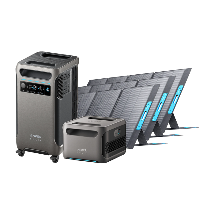 Anker SOLIX F3800 + Expansion Battery + 3 × 400W Solar Panel