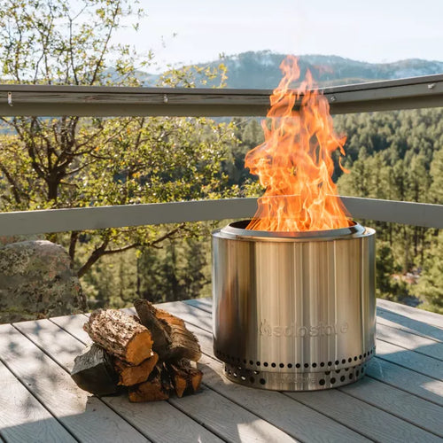 Solo Stove Stainless Steel Bonfire Backyard Bundle 2.0 - Portable & "Smokeless"