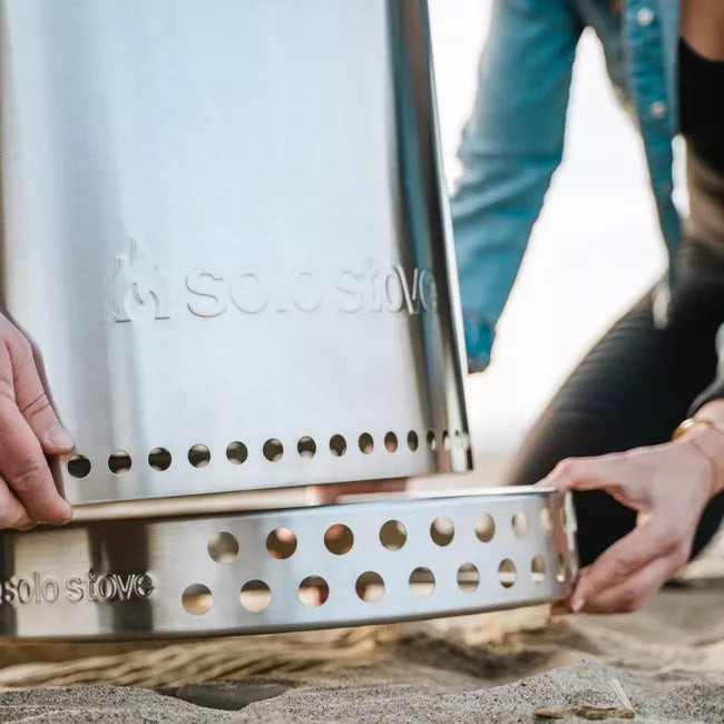 Solo Stove Stainless Steel Bonfire Backyard Bundle 2.0 - Portable & "Smokeless"