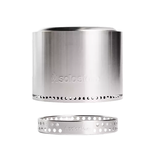 Solo Stove Stainless Steel Bonfire + Stand 2.0 - Portable & "Smokeless"