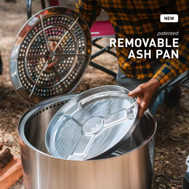 Solo Stove Stainless Steel Bonfire + Stand 2.0 - Portable & "Smokeless"
