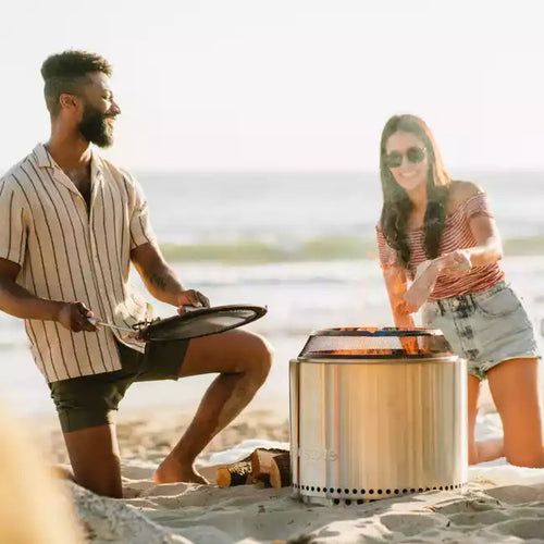 Solo Stove Stainless Steel Bonfire Ultimate Bundle 2.0 - Portable & "Smokeless"