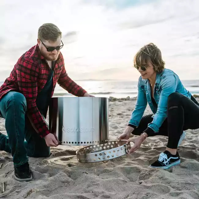 Solo Stove Stainless Steel Bonfire Ultimate Bundle 2.0 - Portable & "Smokeless"