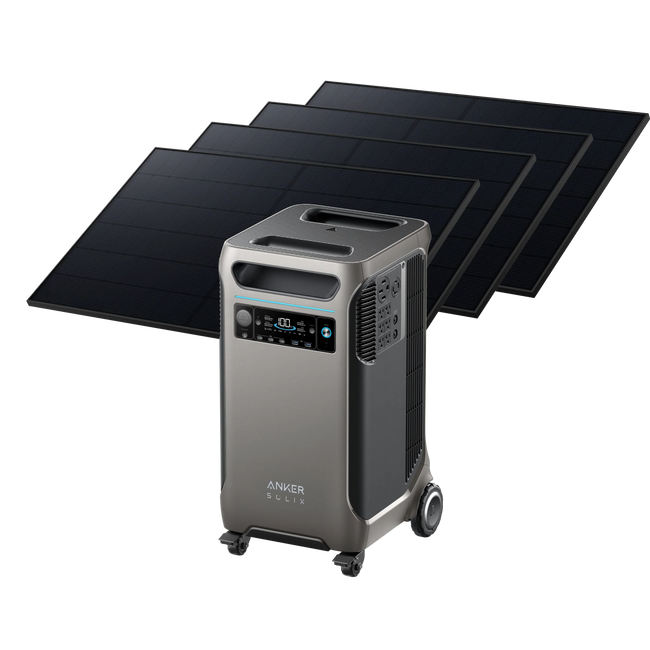 Anker SOLIX F3800 Solar Generator + 4 × 405W Rigid Solar Panel