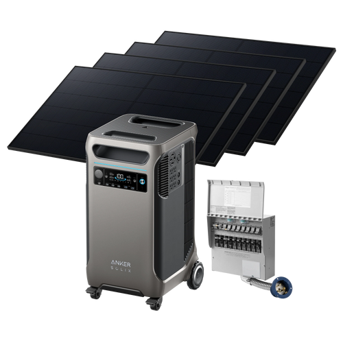 Anker SOLIX F3800 + Home Backup Kit (Transfer switch + cable) + 4 × 405W Rigid Solar Panel