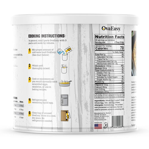 Ova Easy Eggs 36 oz. #10 Can - 96 Servings