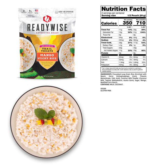 ReadyWise - Trail Treats Mango Sticky Rice - 6 Pack