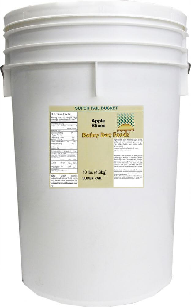 Rainy Day Foods Apple Slices 5 Gallon 6 lb. Super Pail - 96 Servings
