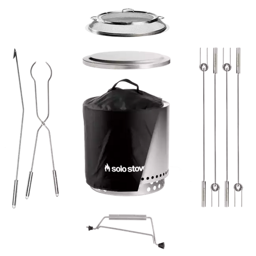 Solo Stove Stainless Steel Ranger Ultimate Bundle 2.0 - Portable & "Smokeless"