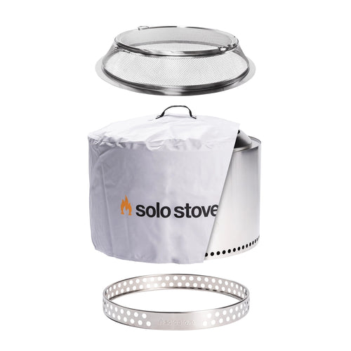 Solo Stove Yukon 2.0 Backyard Bundle - Stainless Steel Fire Pit - 27" Diameter - Portable & "Smokeless"