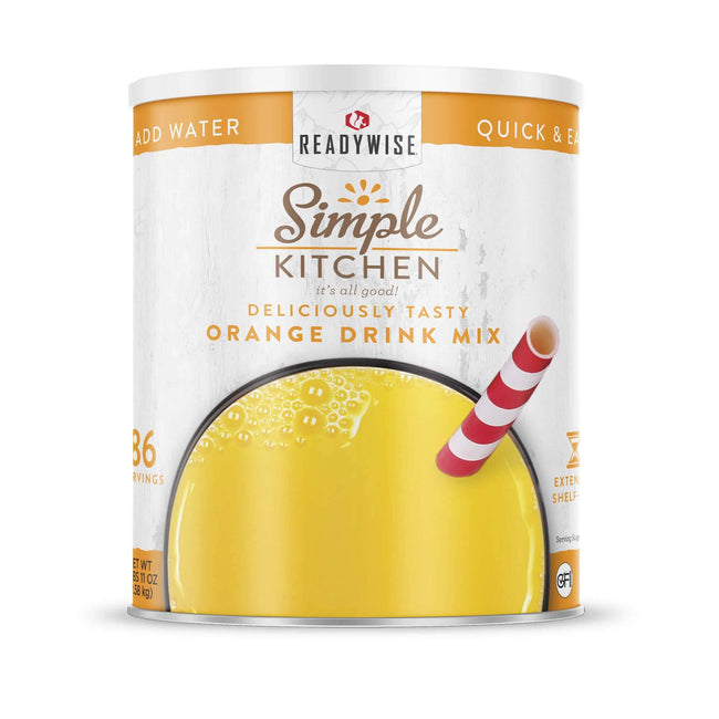 ReadyWise - Simple Kitchen Orange Drink Mix - 86 Serving Can
