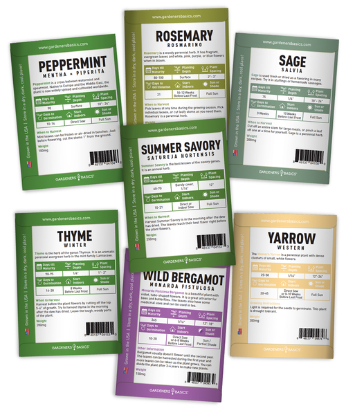 Popular Herb Seeds for Planting | 35 Variety Pack