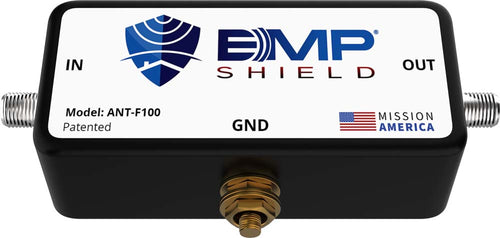 EMP Shield Radio HF/VHF/UHF Radio EMP Protection up to 200 Watts with F-Connectors (ANT-100-F)