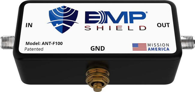 EMP Shield Radio HF/VHF/UHF Radio EMP Protection up to 200 Watts with F-Connectors (ANT-100-F)