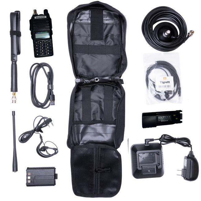UV82L 8 Watt Vehicle Radio Go Bag for with Magnet Mount Antenna and UV82L Programmed Radio