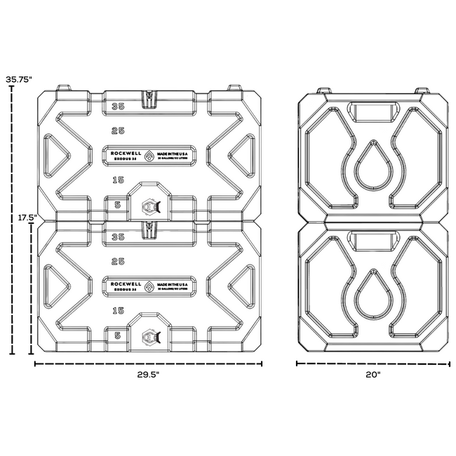 Exodus 35 Gallon Water Tank
