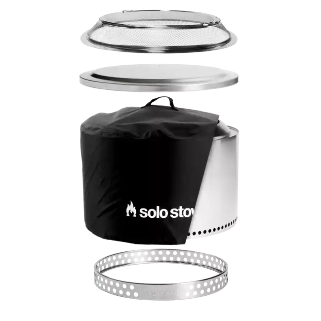 Solo Stove Stainless Steel Yukon Backyard Bundle 2.0 - Portable & "Smokeless"