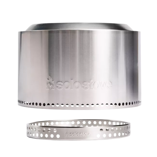 Solo Stove Stainless Steel Yukon + Stand 2.0 - Portable & "Smokeless"