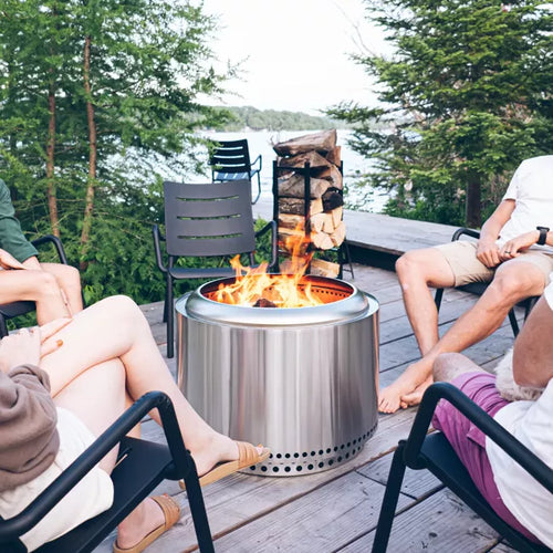 Solo Stove Stainless Steel Yukon + Stand 2.0 - Portable & "Smokeless"