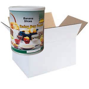 Rainy Day Foods Dehydrated Honey-Coated Banana Slices #2.5 Cans - 6 Pack