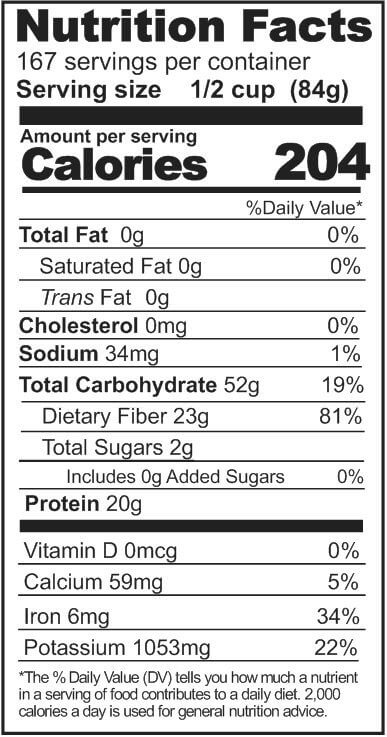 Rainy Day Foods Blackeye Beans 5 Gallon 31 lb. Super Pail - 167 Servings