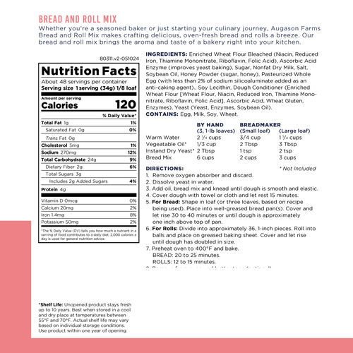 Bread and Roll Mix Can, 48 Servings