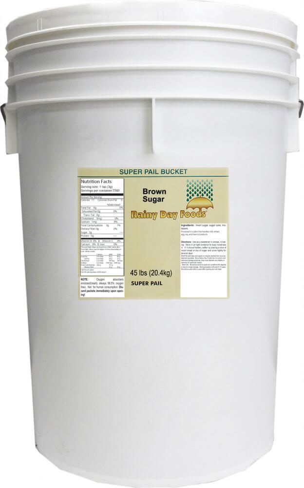 Rainy Day Foods Brown Sugar 5 Gallon 37 lb. Super Pail