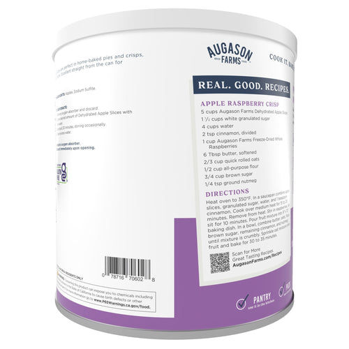 Dehydrated Apple Slices Can, 20 Servings