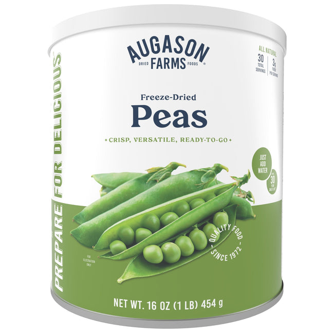 Freeze Dried Peas Can, 30 Servings