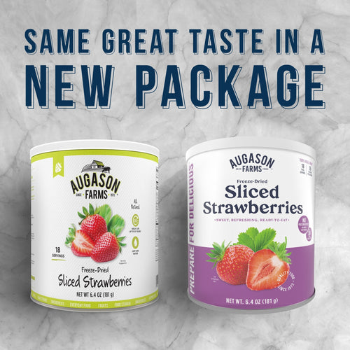 Freeze Dried Sliced Strawberries Can, 18 Servings