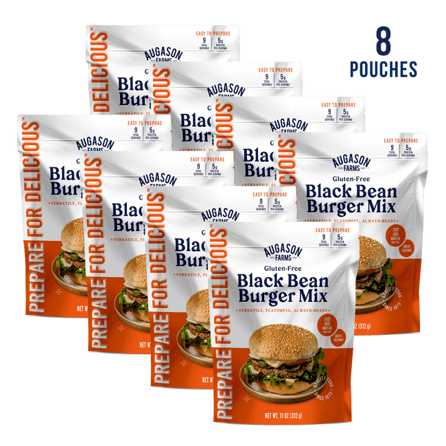 Gluten Free Black Bean Burger Mix Pouch, 9 Servings