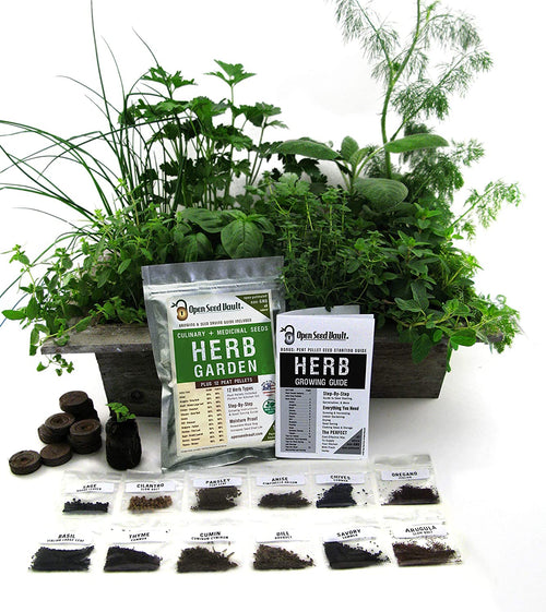 Open Seed Vault Herb Garden - Non-GMO. Herbs, Medicinal Seeds