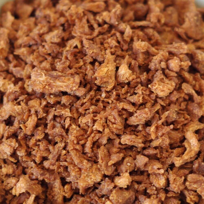 Rainy Day Foods Imitation Beef Flavored Bits TVP (Textured Vegetable Protein) 25 lb. Box - 400 Servings