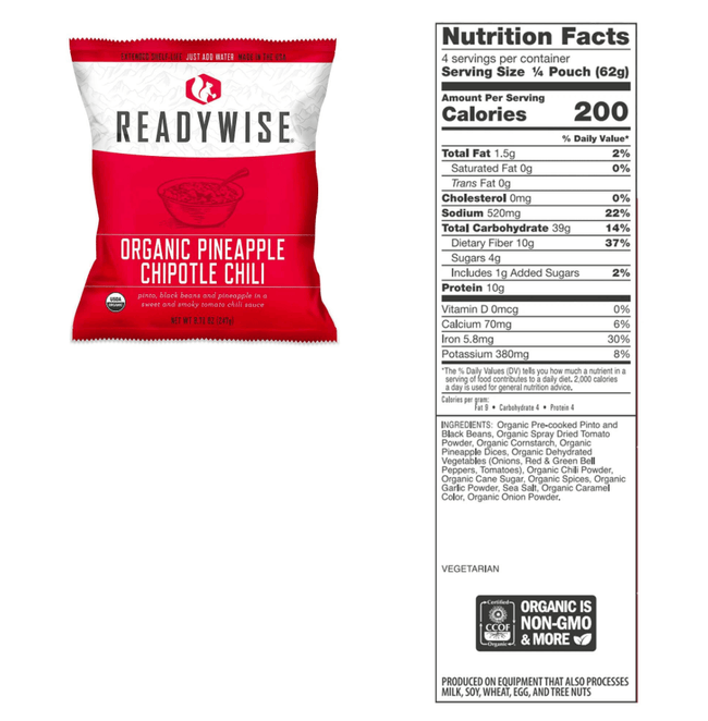 ReadyWise - 90 Serving Organic Bucket