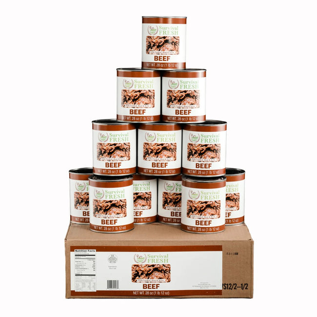 Survival Fresh Meats - Beef 28 oz Cans - Case of 12