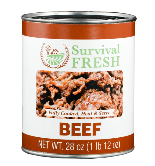 Survival Fresh Meats - Beef 28 oz Cans - Case of 12