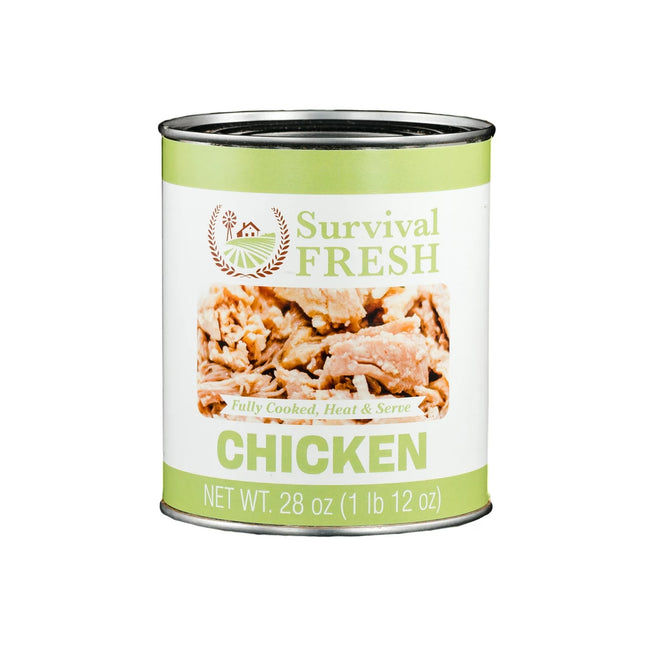Survival Fresh Meats - Chicken Canned Meat 28 oz Cans - Case of 12